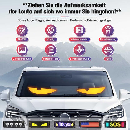LED Devil Eyes Augen LKW Auto 2er Set - Dynamisch 12x60cm