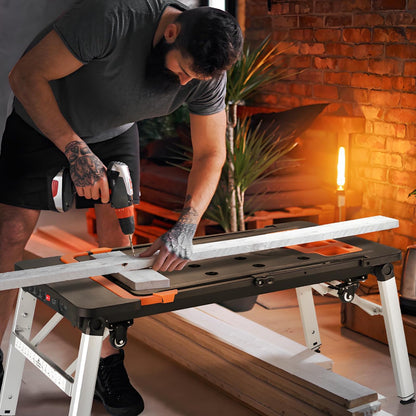 TLGREEN 7-in-1 Werkbank klappbar, höhenverstellbar, bis 200 kg