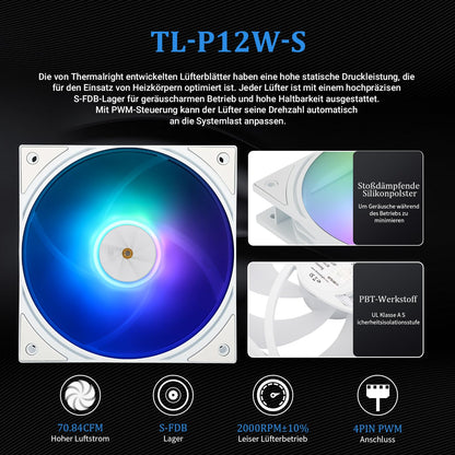 Thermalright FW 360 ARGB CPU-Wasserkühlung - Weiss LCD