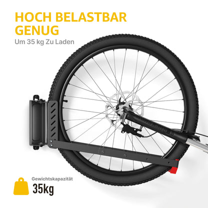 monTEK schwenkbare platzsparende Fahrrad Wandhalterung - 4 Stück