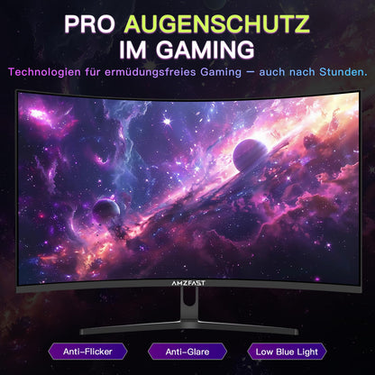 Amzfast AMZG27C1 Curved Gaming Monitor - 27 Zoll, 180Hz