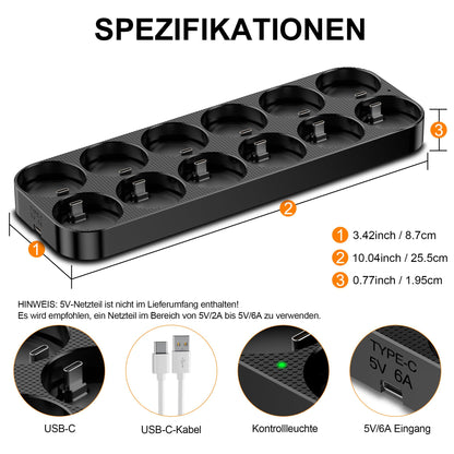 daphomeu LED Teelichter wiederaufladbar 12 Stück mit Ladestation