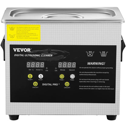 VEVOR Ultraschallreiniger 3 L mit Heizung und Timer, Edelstahl