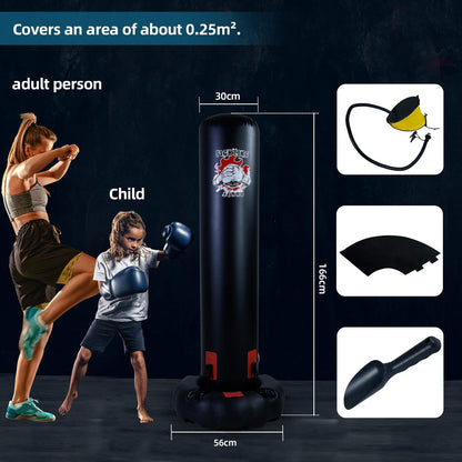 ZERRO Aufblasbarer Standboxsack 166cm – Kinder & Erwachsene