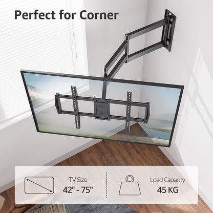 MOUNTUP TV Wandhalterung EU0047-L, 962 mm Langarm, 42–75 Zoll, 45 kg