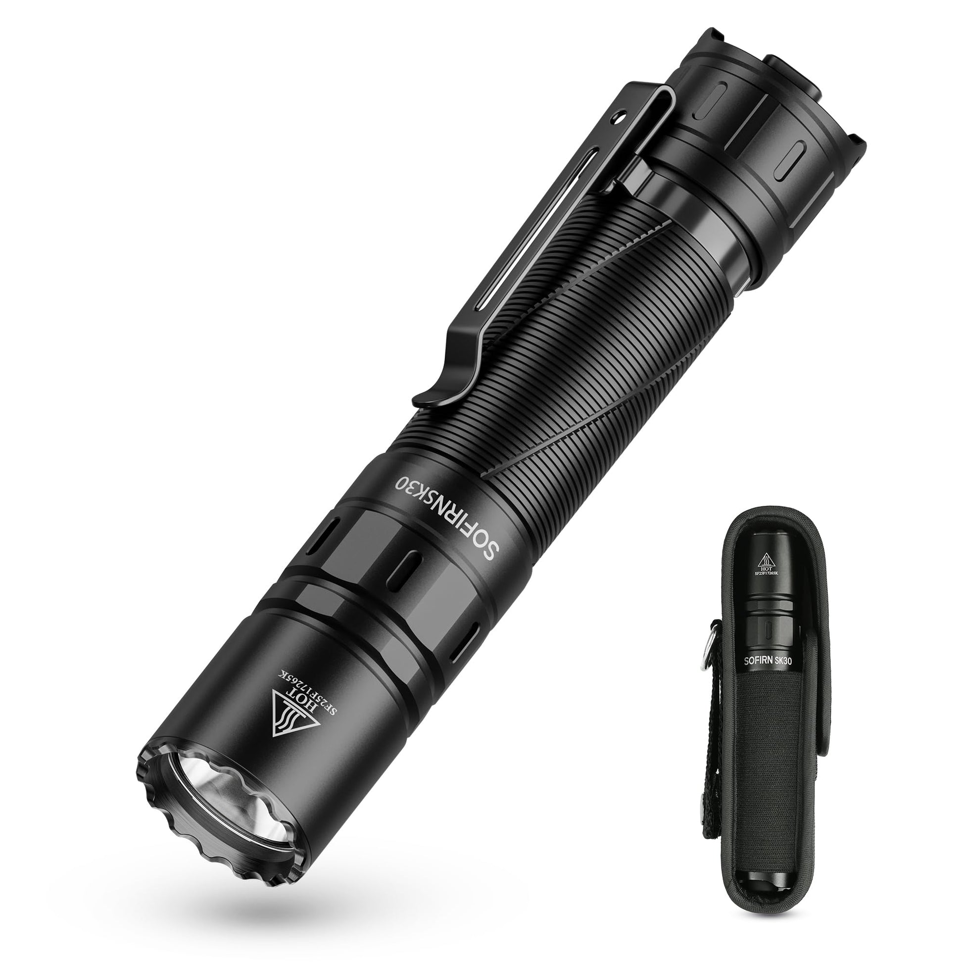 Sofirn SK30 LED Taschenlampe 3000 Lumen USB-C taktisch aufladbar aus eloxierter Aluminiumlegierung, wasserdicht nach IPX8