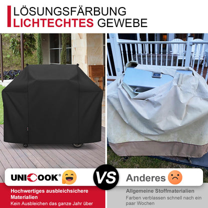 Unicook Grillabdeckung 147 cm, wasserdicht, für Weber Genesis II 300