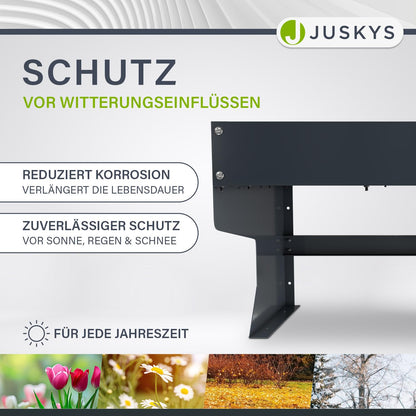 Juskys Mähroboter Garage Pflanzkasten Unterstand Anthrazit