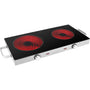ProfiCook PC-DKP 1211 Infrarot-Doppelkochplatte Glaskeramik 2800 W, zwei Kochfelder, Aluminium-Drehregler