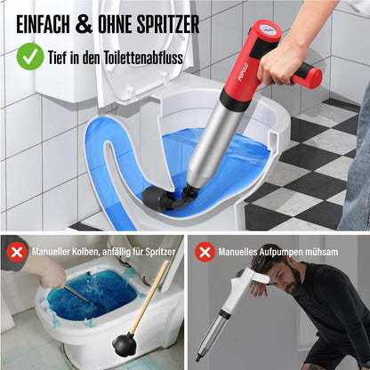 POPULO Power Plunger Elektrischer Hochdruck-Abflussreiniger Pömpel