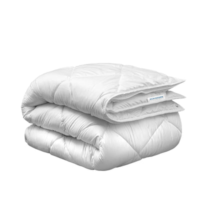 Schiesser Lykke 4-Jahreszeiten Bettdeckenset - 2-teilig, 135x200 cm: Weiß. Zwei Steppdecken flexibel komb. für ganzjährigen Schlafkomfort.