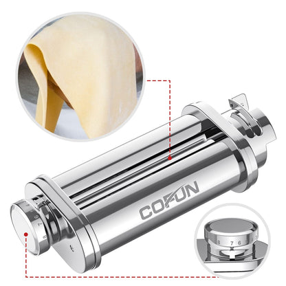 COFUN Nudelvorsatz für Bosch Mum 5 - 3tlg. Edelstahl Set