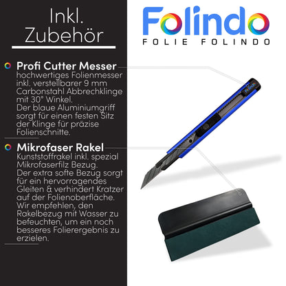 Folindo Autofolie Luftkanal Grau Matt - 12x1.52m