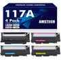 Amstech 117A Toner Set kompatibel für HP Color Laser MFP, 4er-Pack – Kartuschen in Schwarz, Cyan, Gelb und Magenta