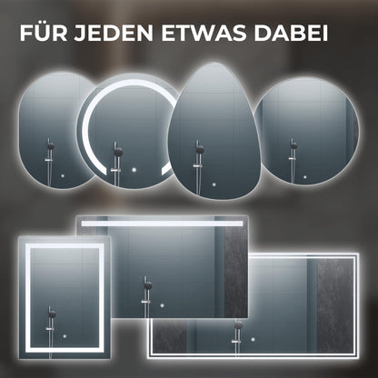 BR Bringer LED Badezimmerspiegel 120x60 cm – Dimmbar, Anti-Beschlag