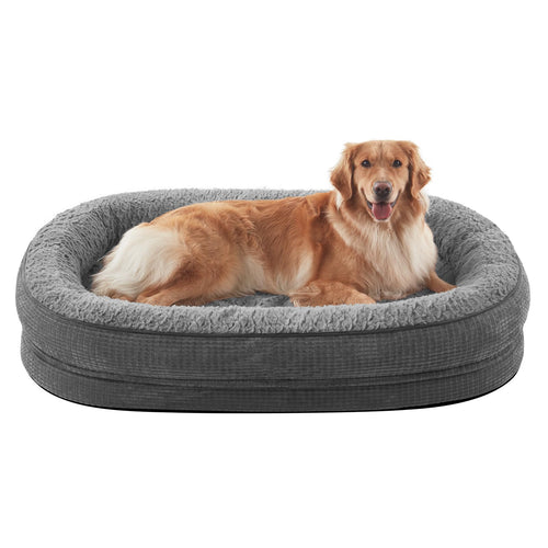 Pawk Orthopädisches Hundebett Nackenrolle Memory Foam XL