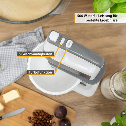 TZS First Austria Handmixer FA-5257-3, 2-in-1 Standmixer, 500 W