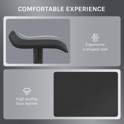 WOLTU Barhocker 2er Set Höhenverstellbar Kunstleder - Schwarz