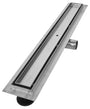 VILSTEIN Duschrinne 80 cm befliesbar Edelstahl Bodenablauf extra flach mit befliesbarer Abdeckung