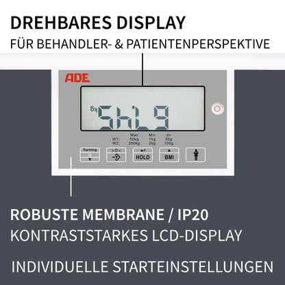 ADE M320600 Professionelle Personenwaage medizinisch ungeeicht