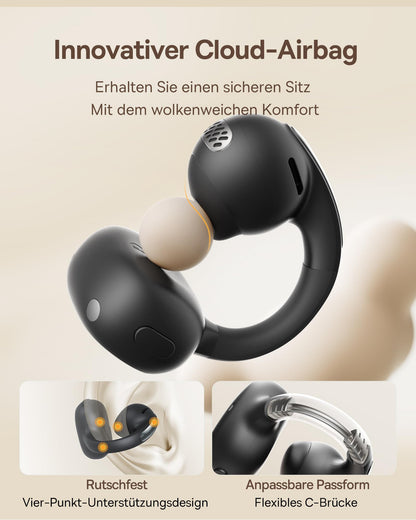 Baseus Bowie MC1 Open Ear Kopfhörer mit Bluetooth 5.4, Schwarz
