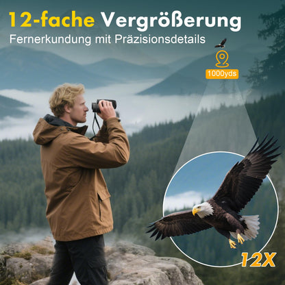Aurosports 12x32 Fernglas Kompakt für Erwachsene und Kinder