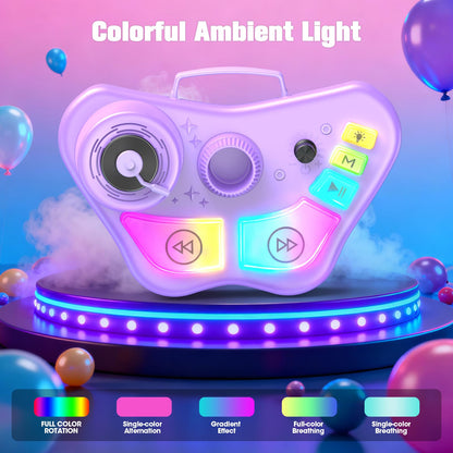 Dislocati Karaoke Maschine Kinder DM507 mit 2 Bluetooth-Mikrofonen