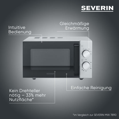 SEVERIN MW 9184 Solo Mikrowelle – Glasboden 20L Schwarz