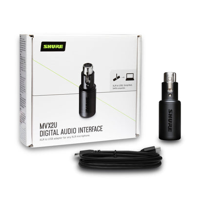 Shure MVX2U XLR-Mikrofon zu USB Digital-Interface mit Phantompower