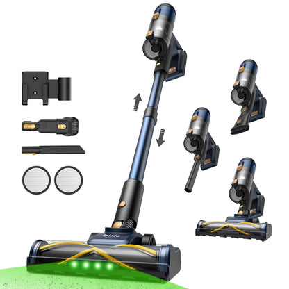 Vexilar V12 Akku-Stielstaubsauger, kabellos, 50 kPa, 450 W mit Teleskoprohr und LED-Display