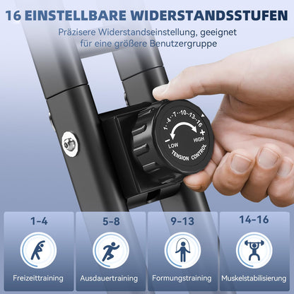 Vanncet Heimtrainer Fahrrad Ergometer - Klappbar Magnetwiderstand