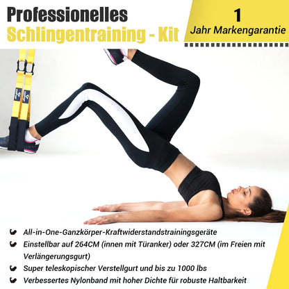 COFOF Schlingentrainer Set für Ganzkörpertraining mit Türanker