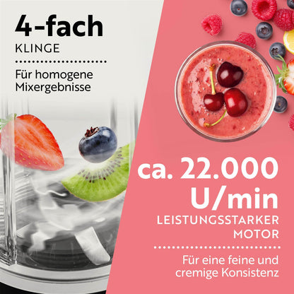 GOURMETmaxx Nutrition Mixer Blender - 11-tlg. Zubehör