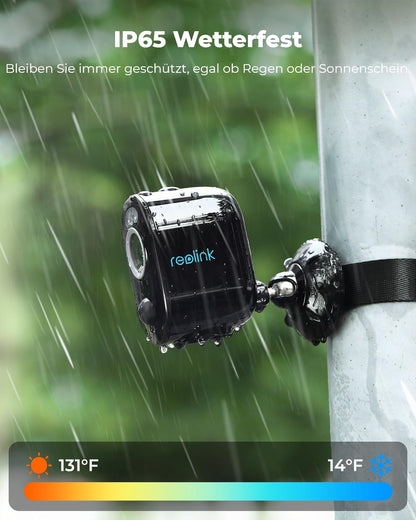Reolink Argus 3 Ultra 4K Überwachungskamera Aussen mit Akku, Schwarz