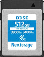Nextorage B3SE CFexpress 4.0 Typ B Karte - 512GB, rechteckig, schwarz. Schneller Datenspeicher für professionelle Kameras mit hoher Bandbreite.
