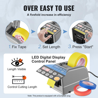 VEVOR Automatischer Klebebandspender elektrisch – 6-60 mm