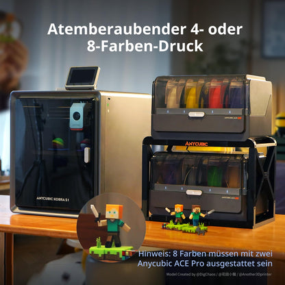 Anycubic Kobra S1 Combo 3D-Drucker – Mehrfarbig Hochgeschwindigkeit