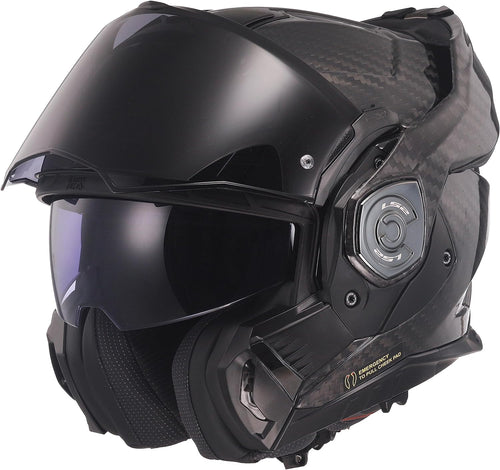 LS2 ADVANT X Carbon Klapphelm Motorrad Gloss Carbon Grösse L mit Kohlefaser-Schale