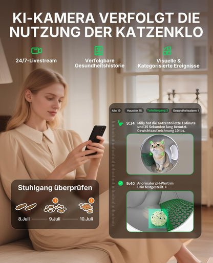 PETKIT PUROBOT Max Pro 2 Selbstreinigende Katzentoilette mit Kamera