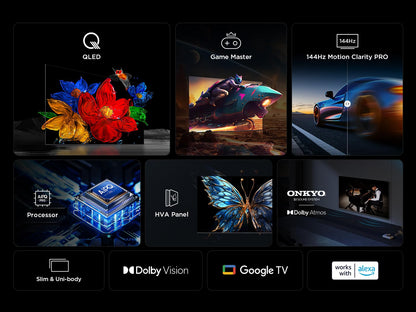 TCL 55T8C Fernseher - 55 Zoll QLED 4K HDR Google TV