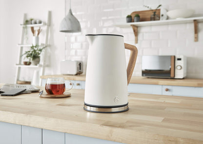 Swan Nordic Frühstücksset – Wasserkocher, Toaster, Mikrowelle Weiss