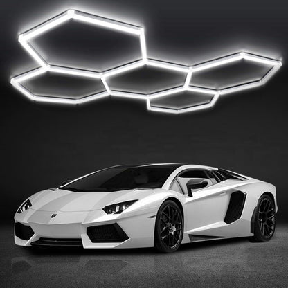 DIKHEE 5-Hex Sechseck LED Garagenlampe – 192W 6500K