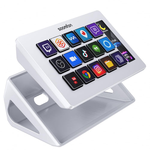 SOOMFON Stream Controller Deck – Weiss für Streaming & Editing