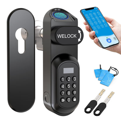 WELOCK U81 Ultra Smartes Türschloss mit Fingerabdruck, App und RFID - elektronischer Schliesszylinder für EU-Profiltüren