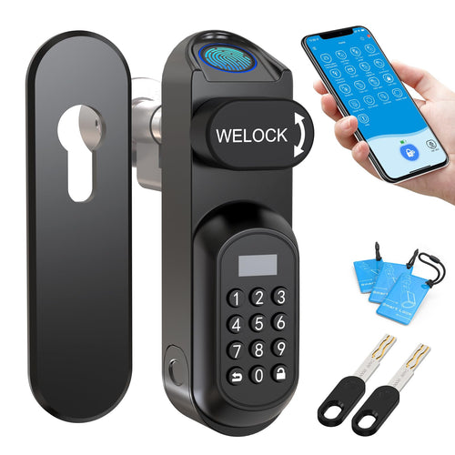 WELOCK U81 Ultra Smartes Türschloss mit Fingerabdruck, App und RFID - elektronischer Schliesszylinder für EU-Profiltüren