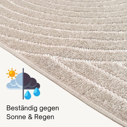 The Carpet Santo Plus Wohnzimmer/Outdoor Teppich - Beige 200x280 cm