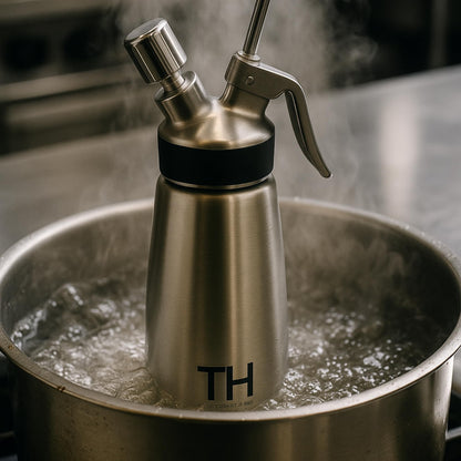 Thiru Sahnespender Edelstahl 500ml – Mit Toolbox & Tüllen