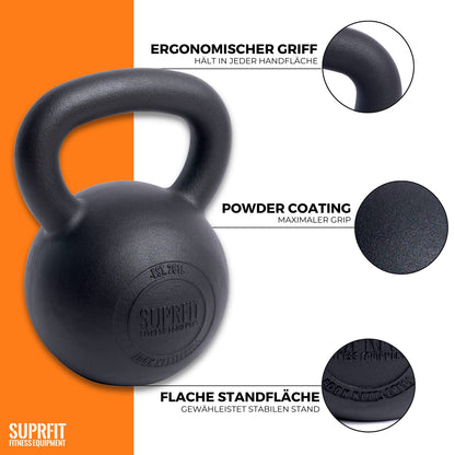 SUPRFIT Econ Professional Kettlebell - 28Kg Schwarz