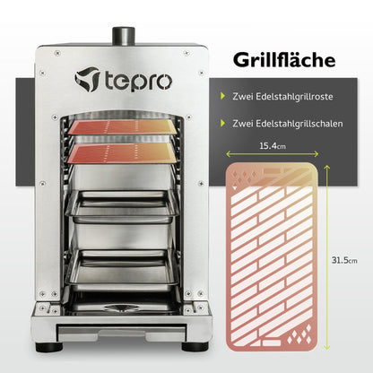 tepro Steakgrill Toronto Infrarot Gasgrill – 800°C