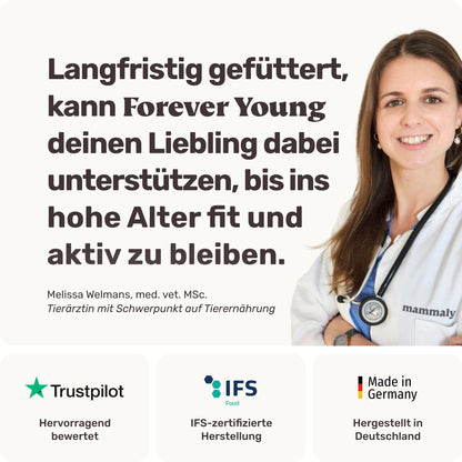 mammaly Forever Young Vital-Komplex für Senior Hunde, 120 Snacks
